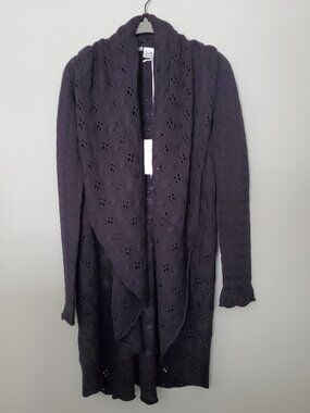 Cotton by Autumn Cashmere Pointelle Drape Cardigan